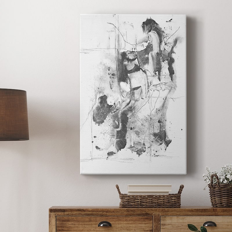 Graphite Abstract I Premium Gallery Wrapped Canvas - Ready to Hang