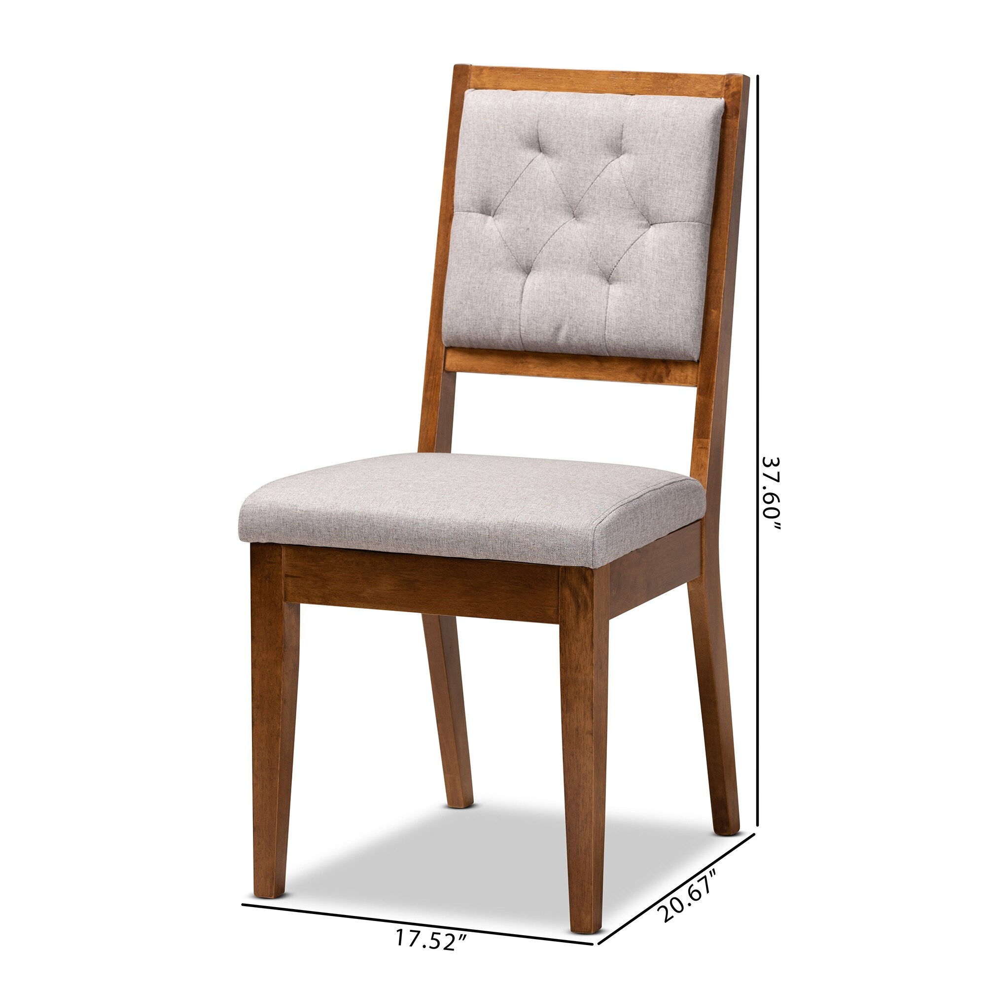 Gideon Modern & Contemporary Diamond-tuffed Wood Dining Chair Set