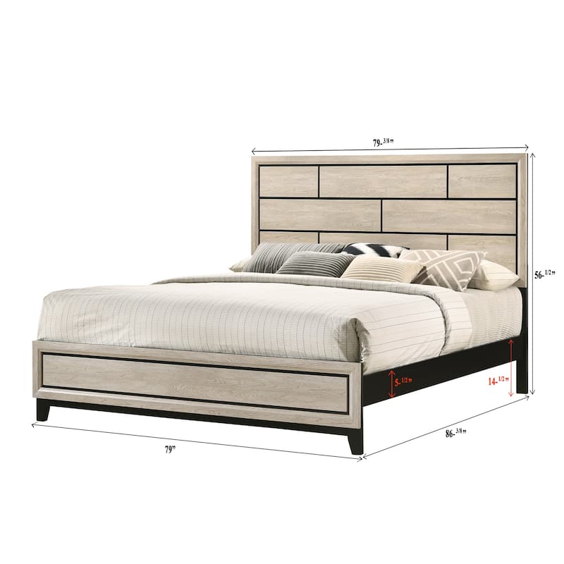 Aglae Driftwood Panel Bed