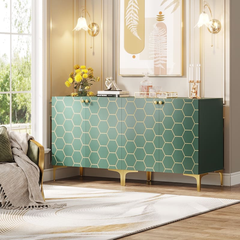 31.5'' Modern Accent Storage Cabinet for Living Room Kitchen (Set of 2 )