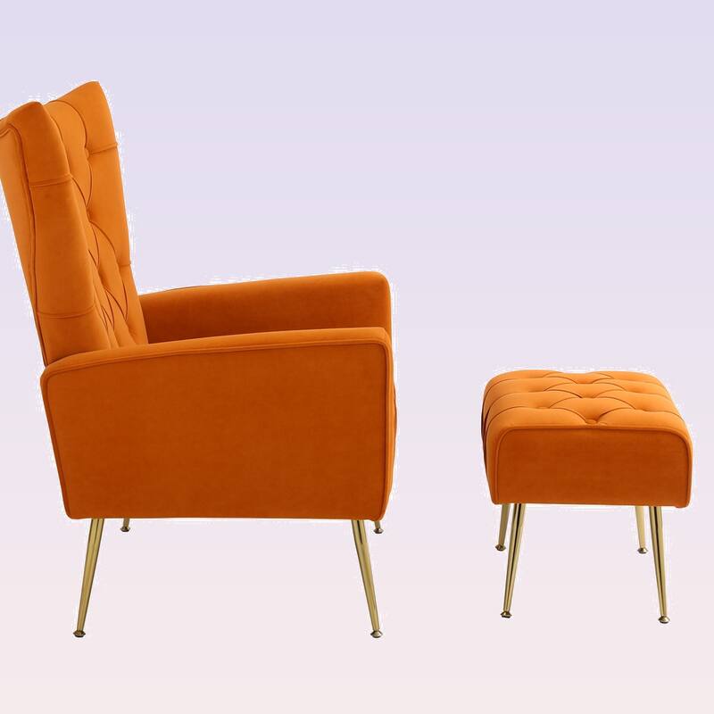 Modern Accent Chair with Ottoman for Living Room