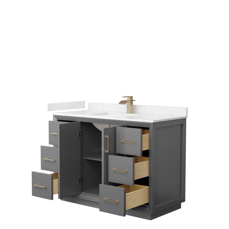 Strada 48-Inch Single Vanity Set, Cultured Marble Top