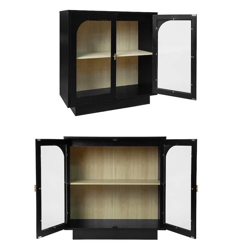 Accent Cabinet with Acrylic Doors with Adjustable Shelves - 31.10"Lx13.78"Wx31.5"H