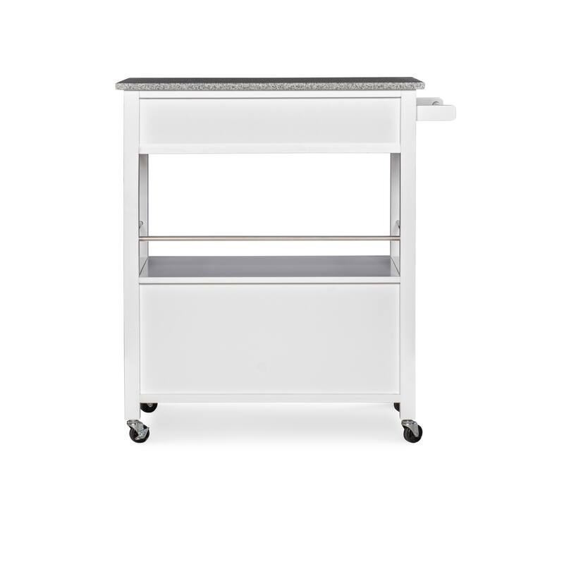 Barbara Rolling Mobile Kitchen Cart with Granite Top