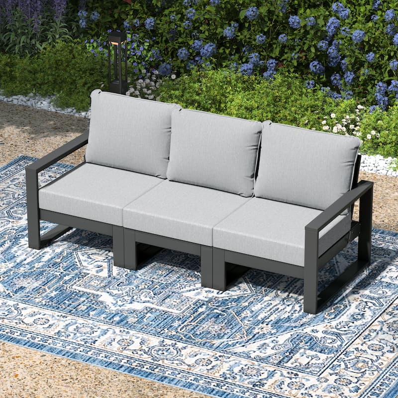 Endless Outdoor Patio Sofa with Gray Frame