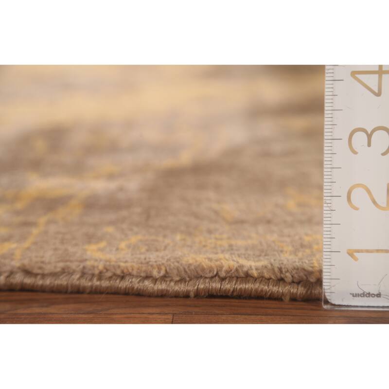All-Over Abstract Area Rug Hand-Knotted Wool Carpet - 7'7"x 9'8"