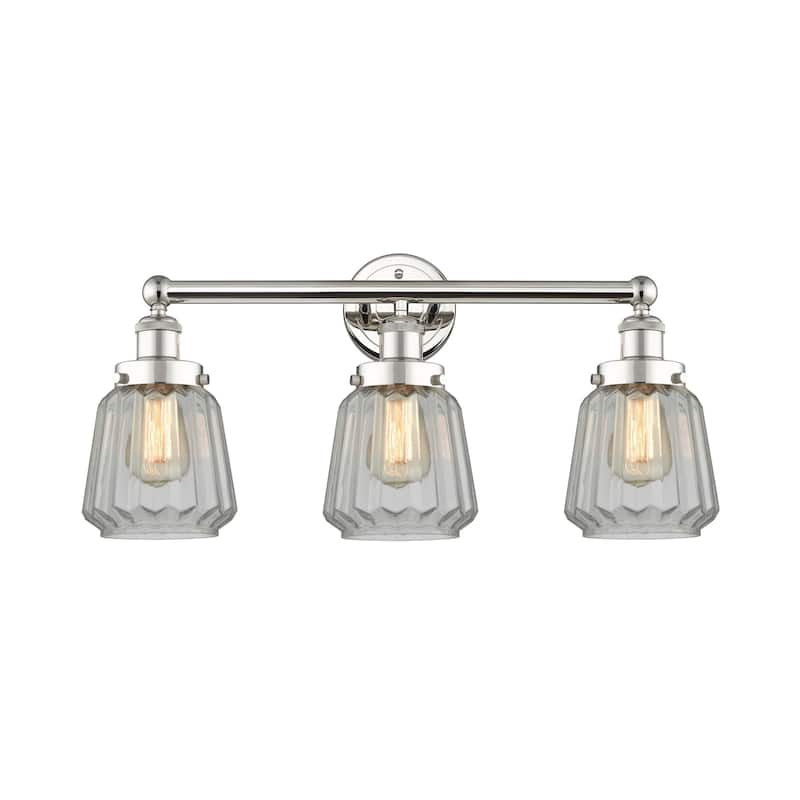 Innovations Lighting 616-3W-10-25 Chatham Vanity Chatham 3 Light 25" - Polished Nickel / Clear