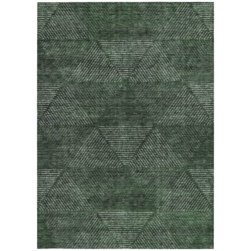 HomeRoots Geometric Transitional Rectangle Outdoor Rug