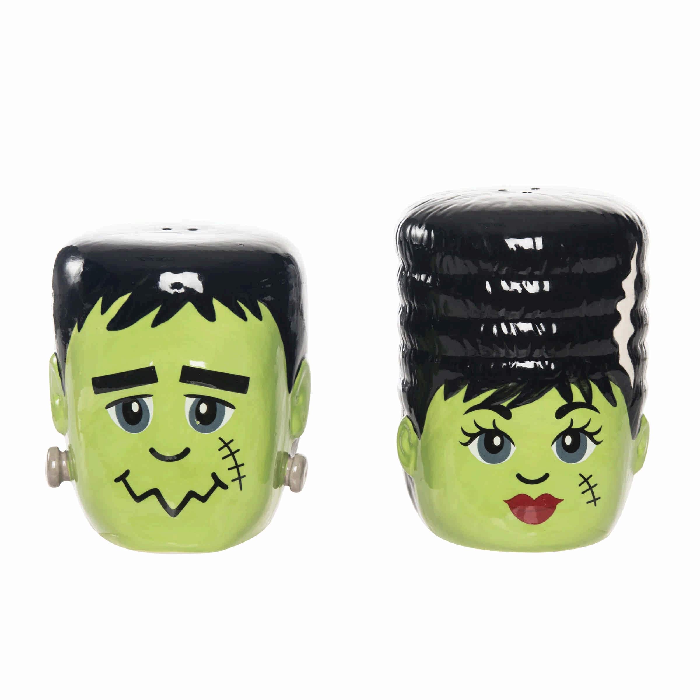 Frank Monster & Bride Halloween Salt & Pepper Shakers Set of 2