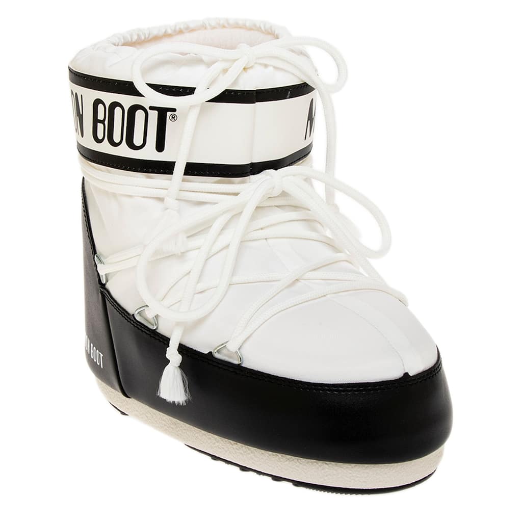 Moon Boot Icon Low Nylon Boots - Black and White