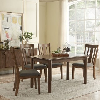 60" Rectangular Solid Wood and MDF Dining Table in Walnut - Bed Bath ...