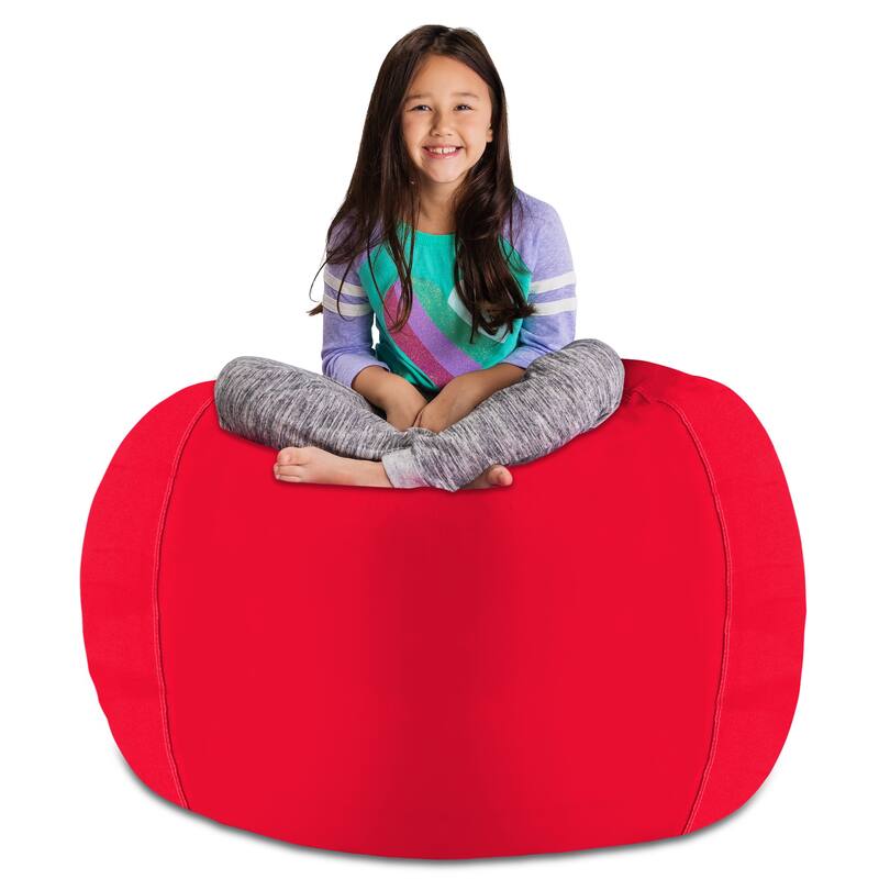 Kids' Stuffed Animal Storage Bean Bag Chair Cover or Toy Organizer