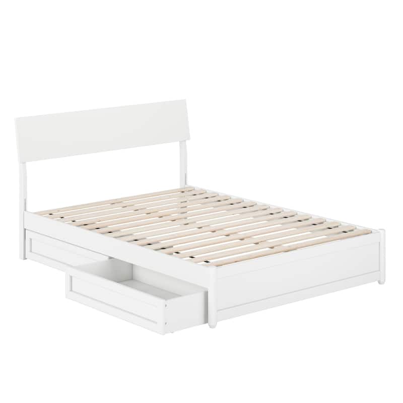 Norla Wood Platform Bed with Storage Drawers