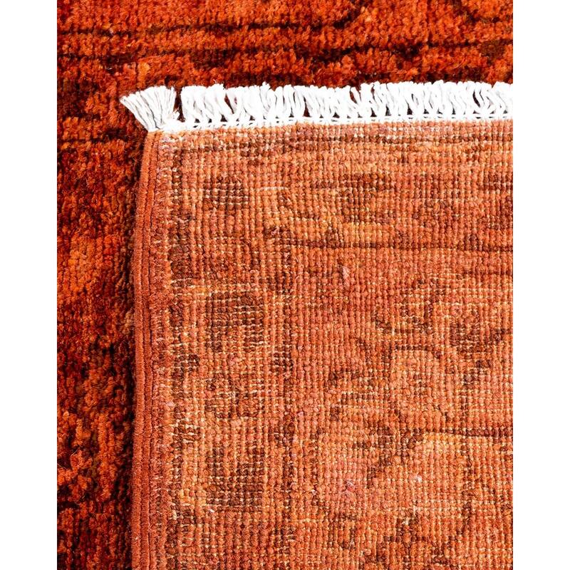 Vibrance One-of-a-Kind Hand-Knotted Runner Rug - Orange, 3' 1" x 9' 10" - 3' 1" x 9' 10"