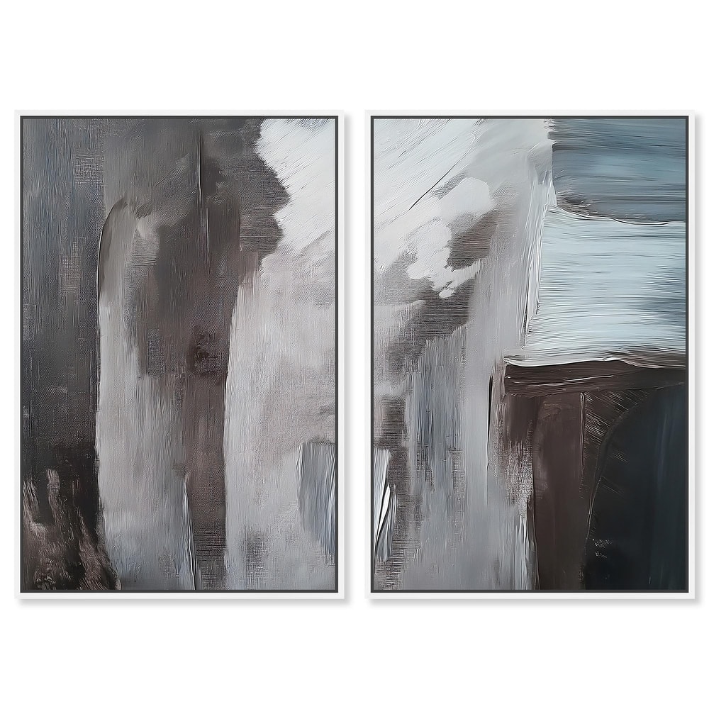 Monochrome Mood I Canvas Set of 2 by Art Remedy