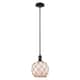 Option White Glass with Brown Rope / Matte Black