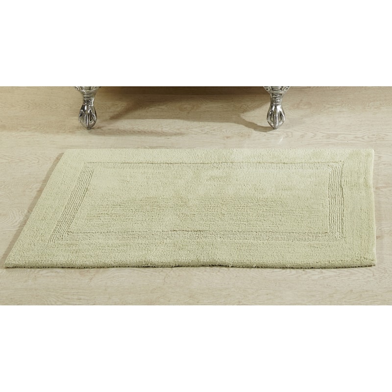 Better Trends Lux Collection 100% Cotton Reversible Tufted Bath Mat Rug - 24" x 40" Rectangle - Sage