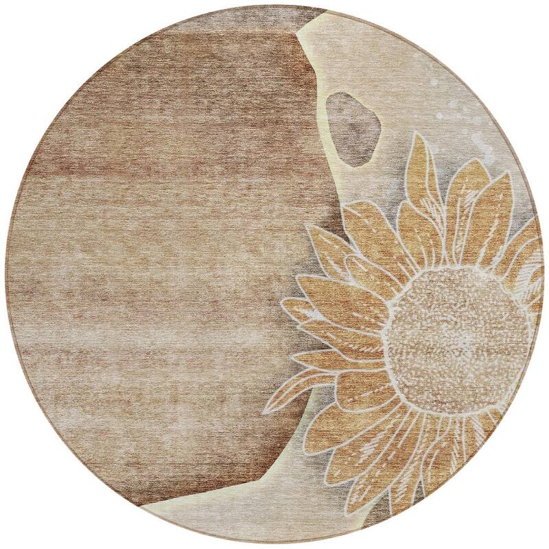 HomeRoots Floral Transitional Rectangle Outdoor Rug