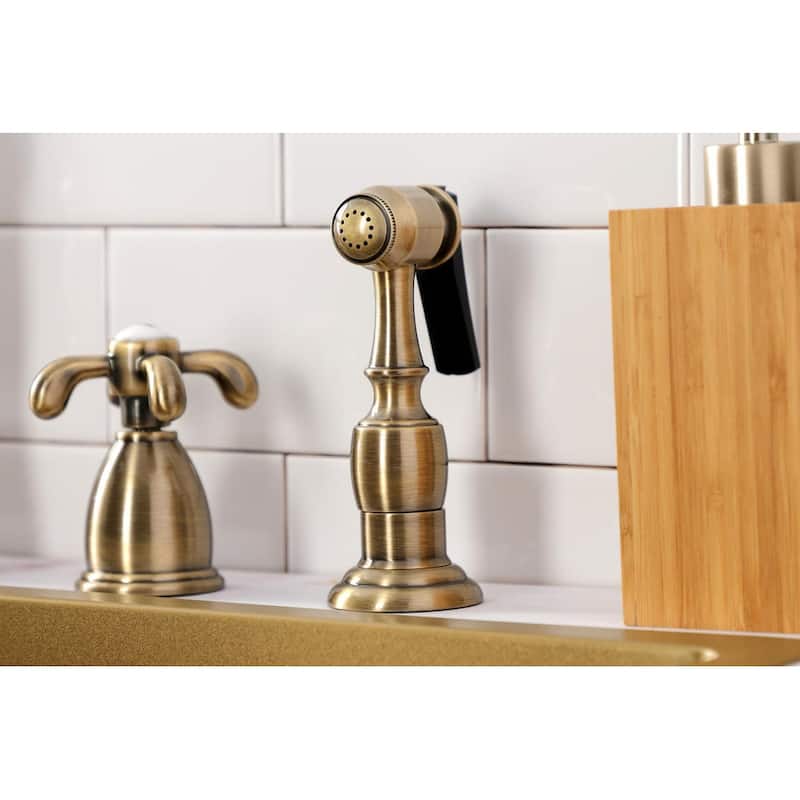 Kingston Brass French Country 1.8 GPM Widespread Kitchen Faucet -