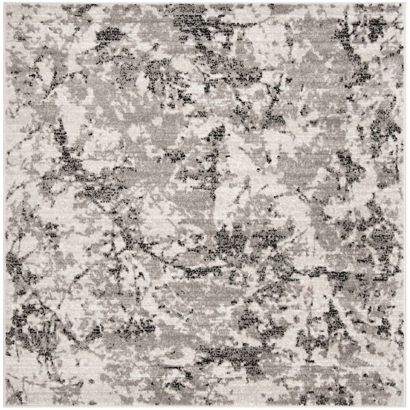 SAFAVIEH Skyler Leitha Modern Rug - 10' Square - Grey/Ivory