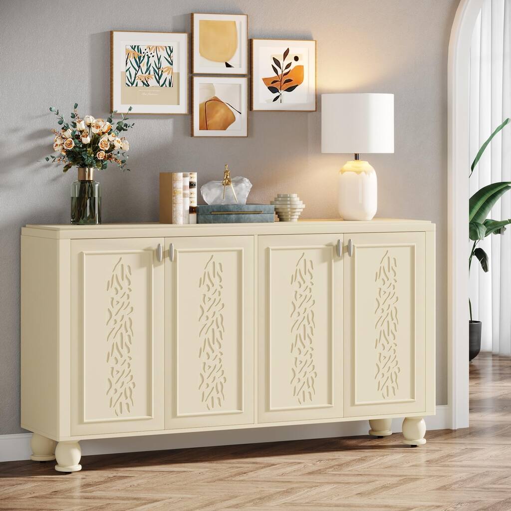 Modern Buffet Cabinet Sideboard Storage Cabinet with Adjustable Shelf - N/A
