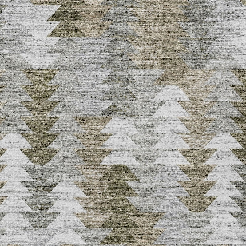 HomeRoots Geometric Transitional Rectangle Outdoor Rug