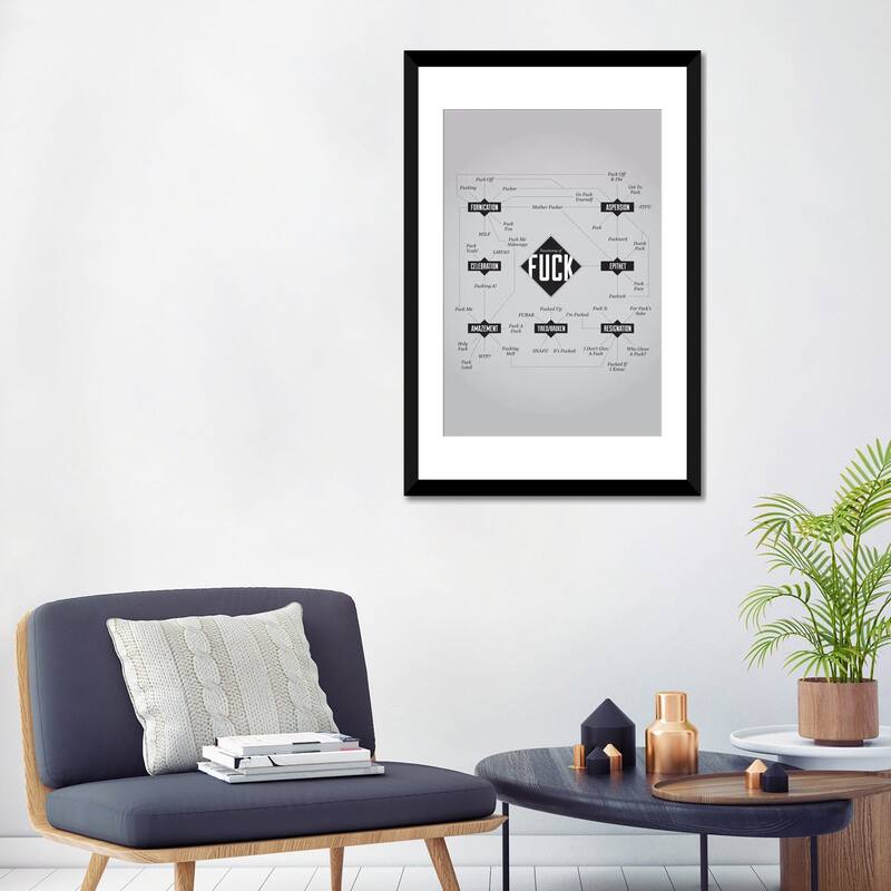 iCanvas "F-ck" by Stephen Wildish