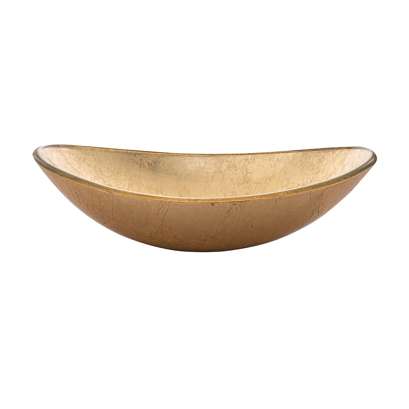 Fine Fixtures modern glass Vessel Oval 20 X 14 - Gold