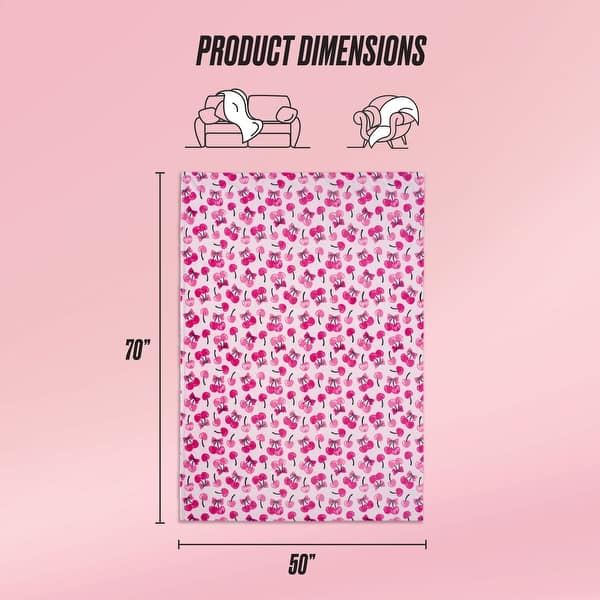 dimension image slide 11 of 18, Juicy Couture 50"x70" Plush Kids Throw Blankets