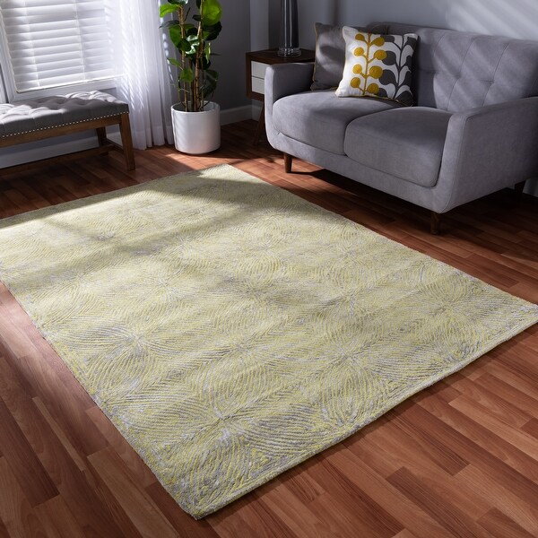 Lime green store throw rug