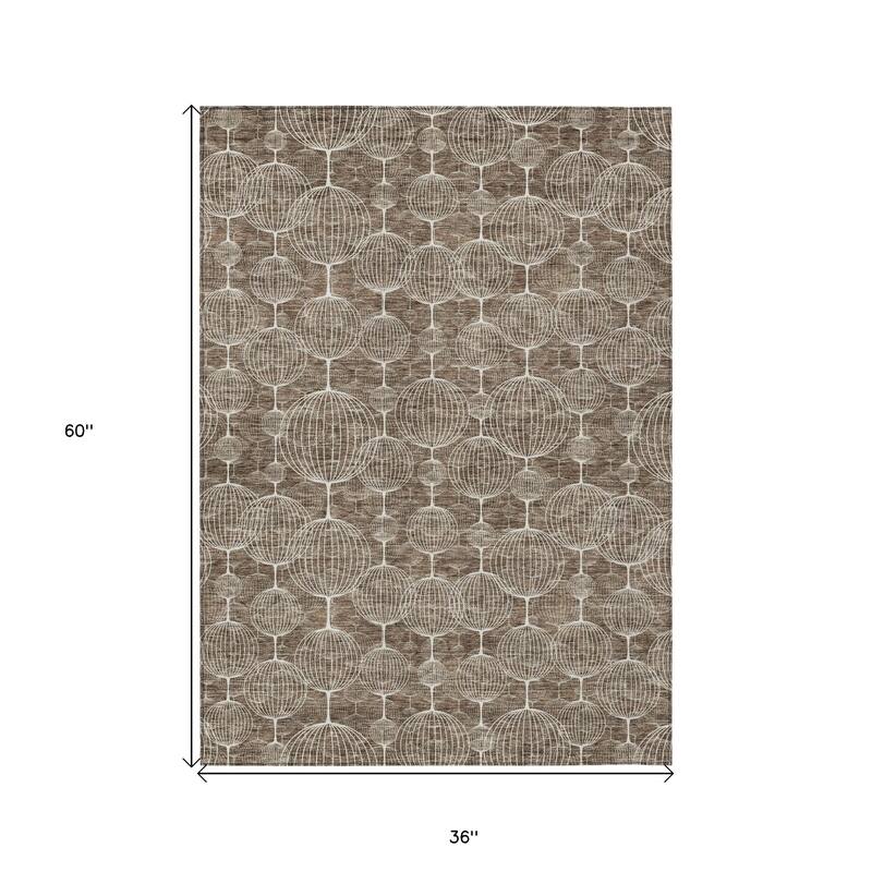 HomeRoots Geometric Transitional Rectangle Outdoor Rug