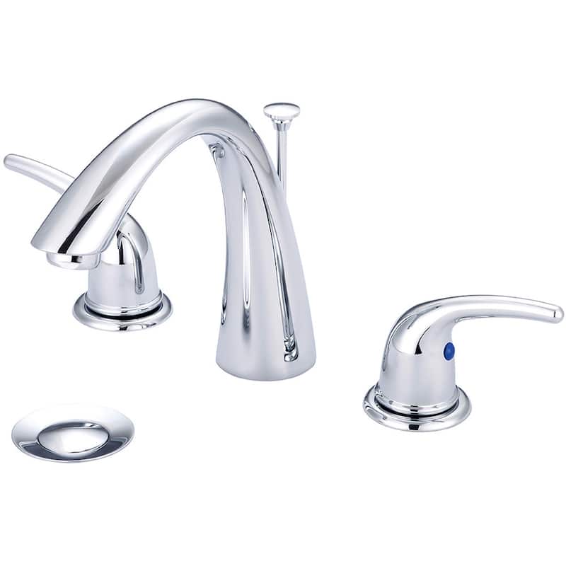 Olympia Faucets Accent 1.2 GPM Widespread Bathroom Faucet with J Style - Polished Chrome
