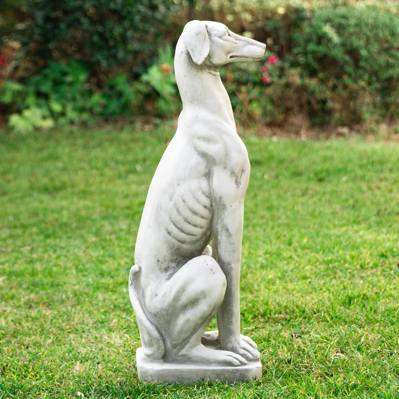 Glitzhome 32''H MGO Sitting Dog Garden Statue