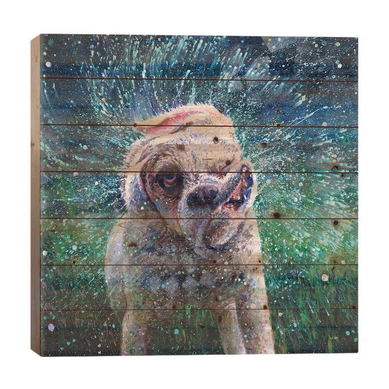 The Mandala Effect Print On Wood by Iris Scott - Multi-Color - 26x26x1.5
