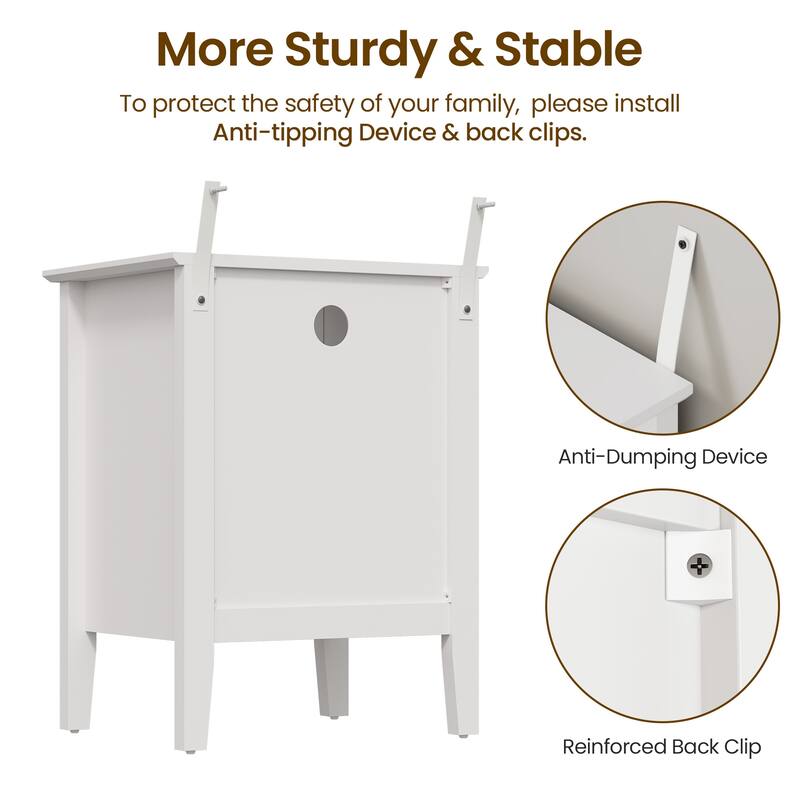 Nightstand with 2 Drawers, Set of 2