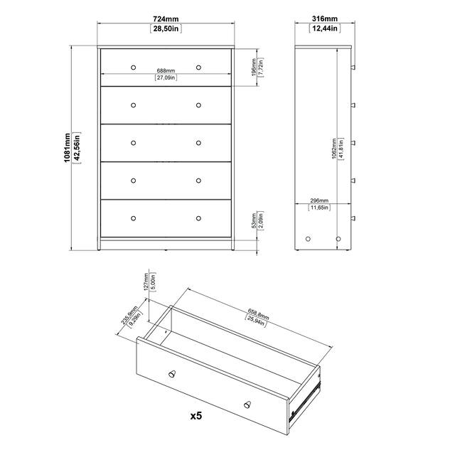 Porch & Den Zoe 5-drawer Chest