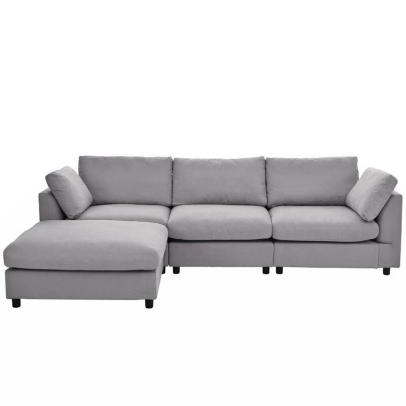 Upholstery Convertible Sectional Sofa, L Shaped Couch with Reversible Chaise