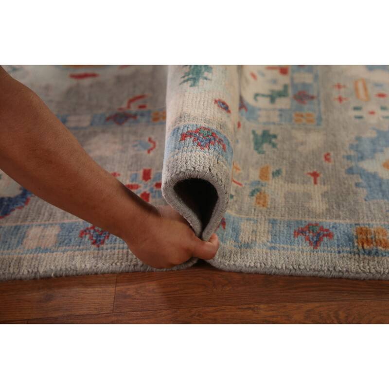 All-Over Oushak Area Rug Wool Carpet - 7'11"x 9'9"
