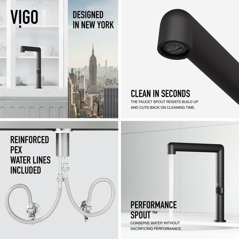 VIGO Jewel 11" H Single Handle Kitchen Bar Faucet