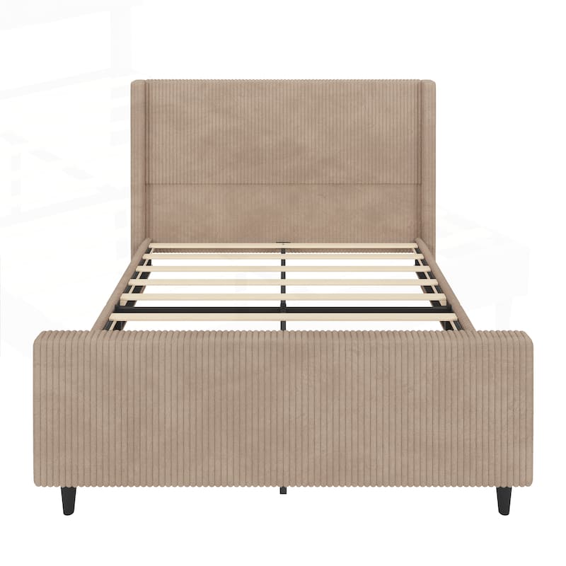 Sturdy and Comfortable Upholstered Bed Frame with Stylish Design for Relaxing Sleep