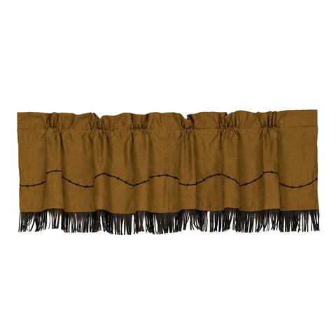 Paseo Road by HiEnd Accents Barbwire Fringed Valance - 18"x84"