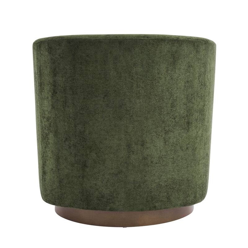 Christopher Knight Home - Halo Modern Swivel Upholstered Barrel Chair with Wooden Base