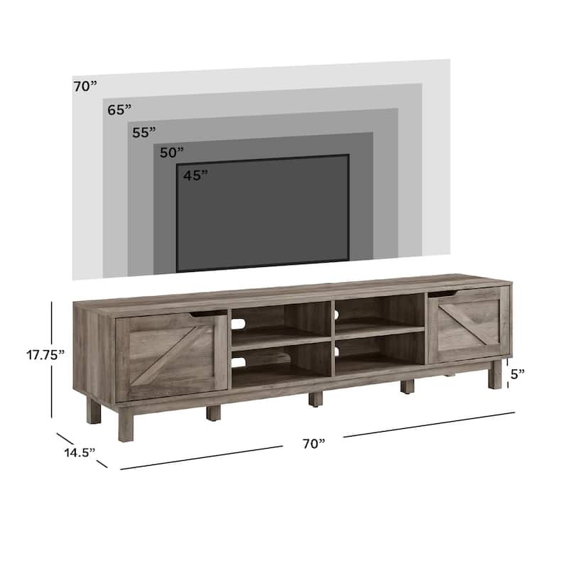 Middlebrook Designs Rustic Barndoor TV Stand