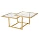 preview thumbnail 12 of 10, Silver Orchid Solm Two-Tier Gold Coffee Table