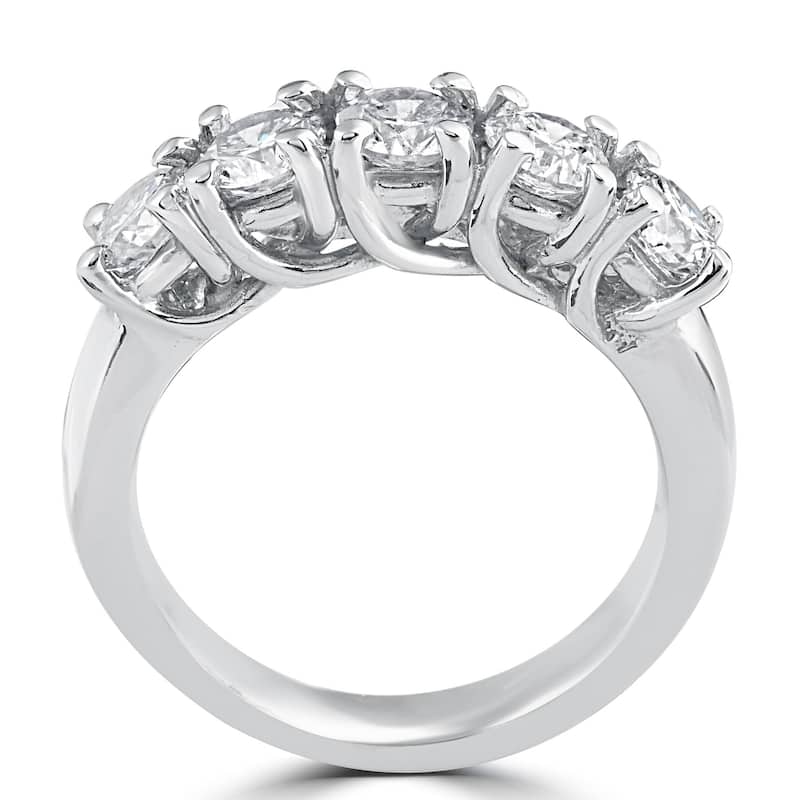 1 1/2ct Diamond Wedding Anniversary Band White Gold Ring