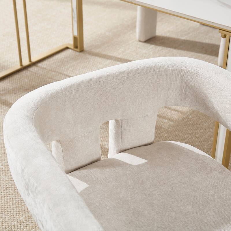 2PCS Barrel Chenille Side Chair