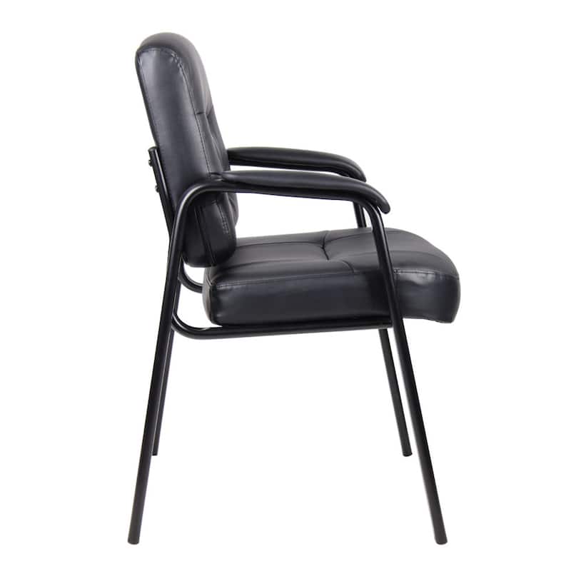 Mala Executive Mid Back Guest Chair, Faux Leather, Steel Frame