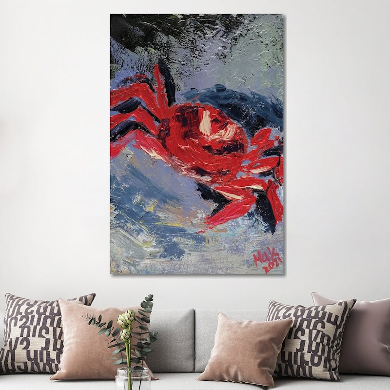 iCanvas "Red Crab" by Nataly Mak Canvas Print