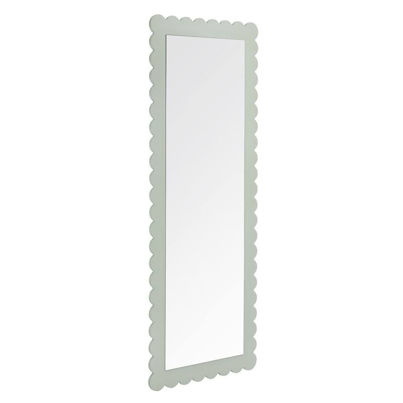 Emmeline Scalloped Rectangle Floor Mirror