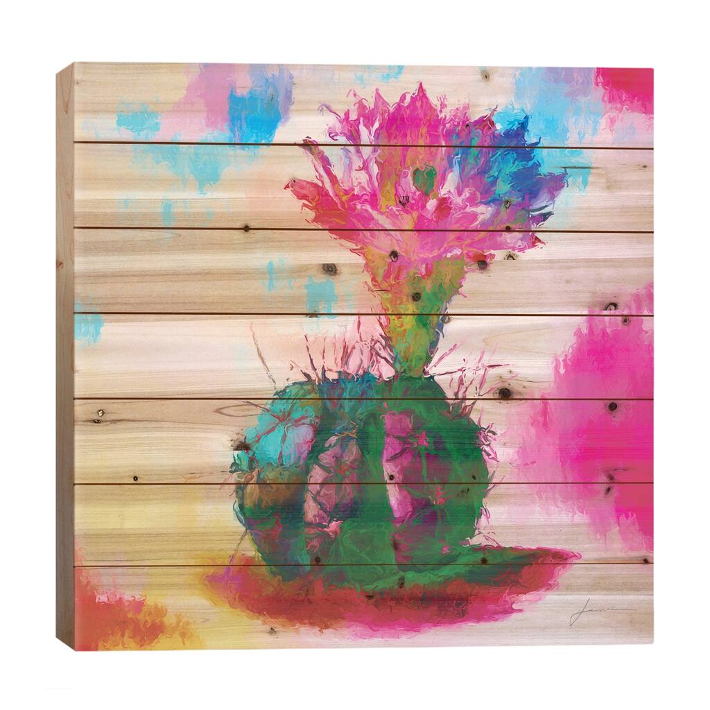 Desert Bloom I Print On Wood by James Burghardt - Multi-Color